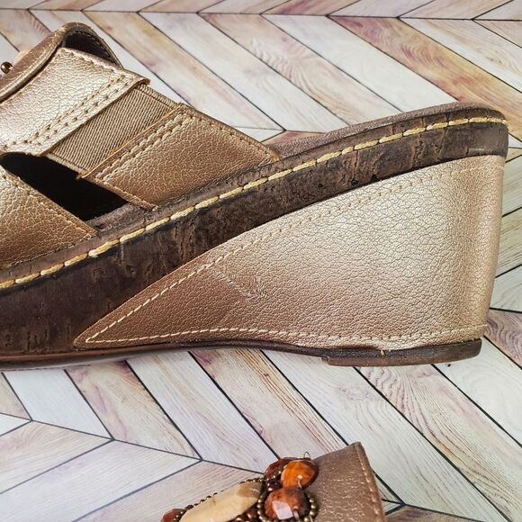 Soul By Naturalizer Brown Beaded Slide Sandal Women Size 10 - Picture 5 of 9